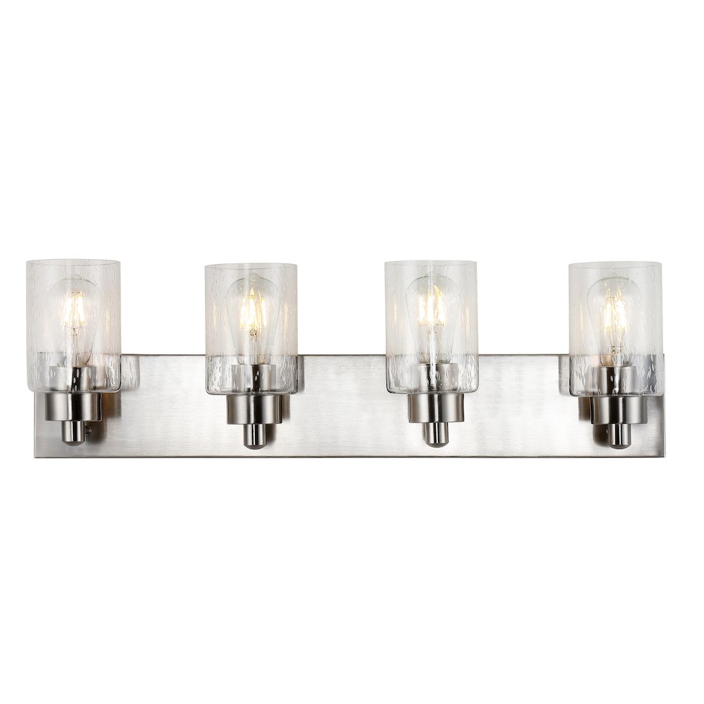Irving Seeded Glass/Iron Modern Contemporary Led Vanity Light. Picture 11