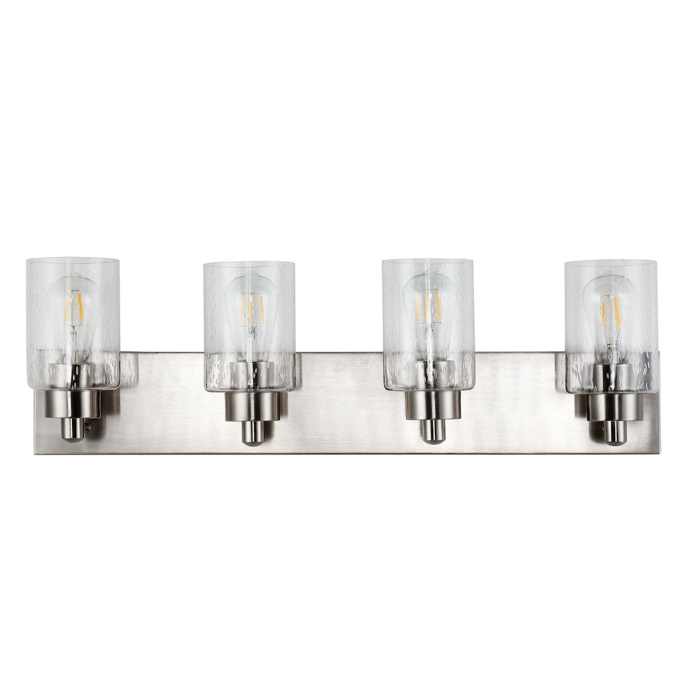 Irving Seeded Glass/Iron Modern Contemporary Led Vanity Light. Picture 1