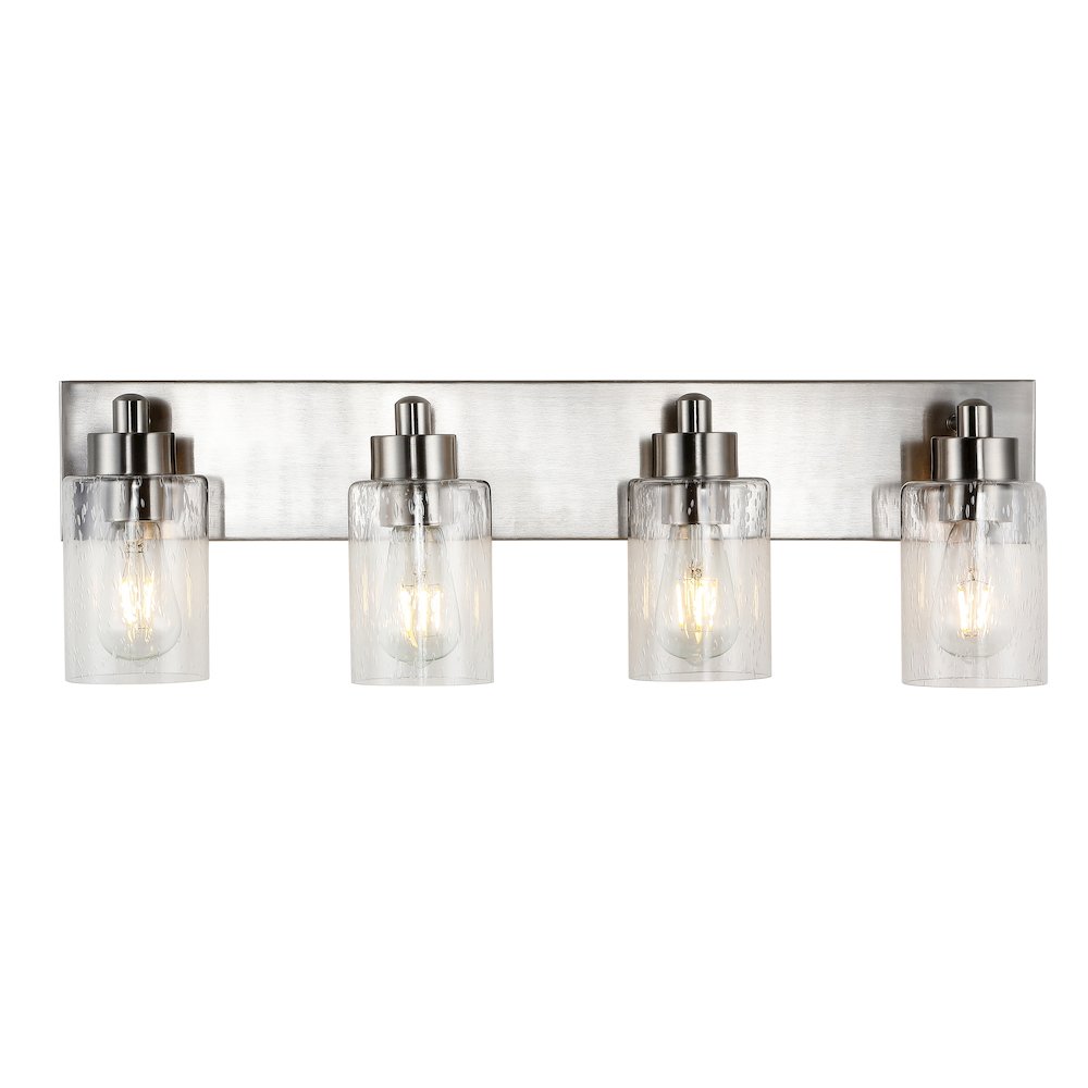 Irving Seeded Glass/Iron Modern Contemporary Led Vanity Light. Picture 4