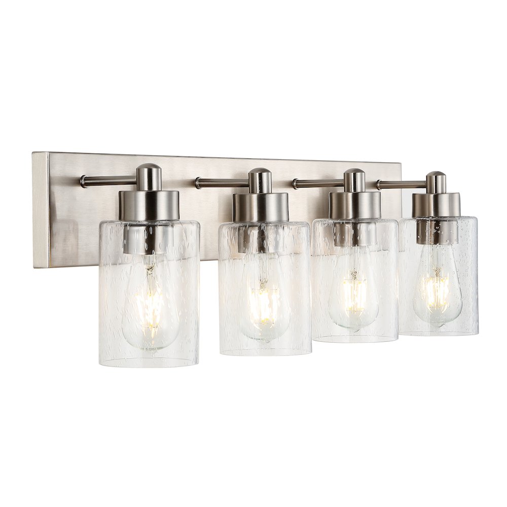 Irving Seeded Glass/Iron Modern Contemporary Led Vanity Light. Picture 8
