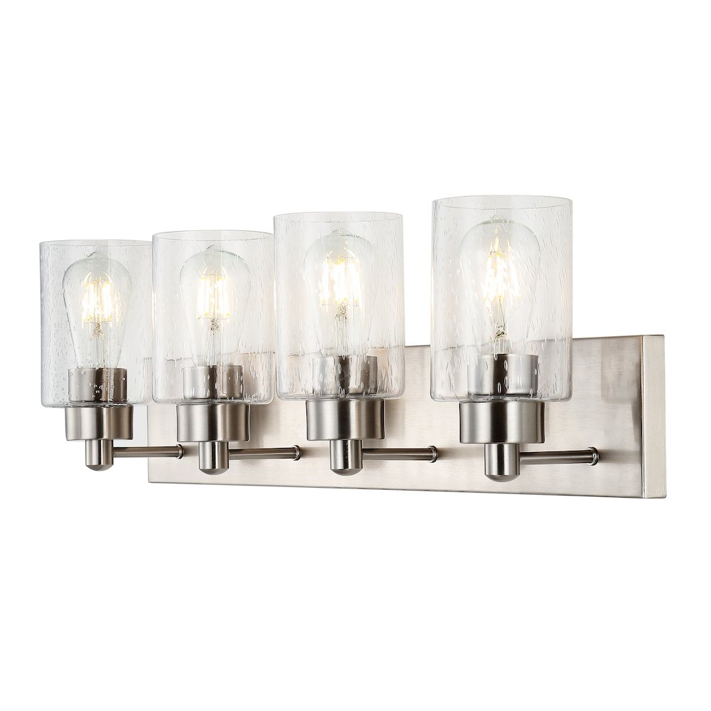 Irving Seeded Glass/Iron Modern Contemporary Led Vanity Light. Picture 6