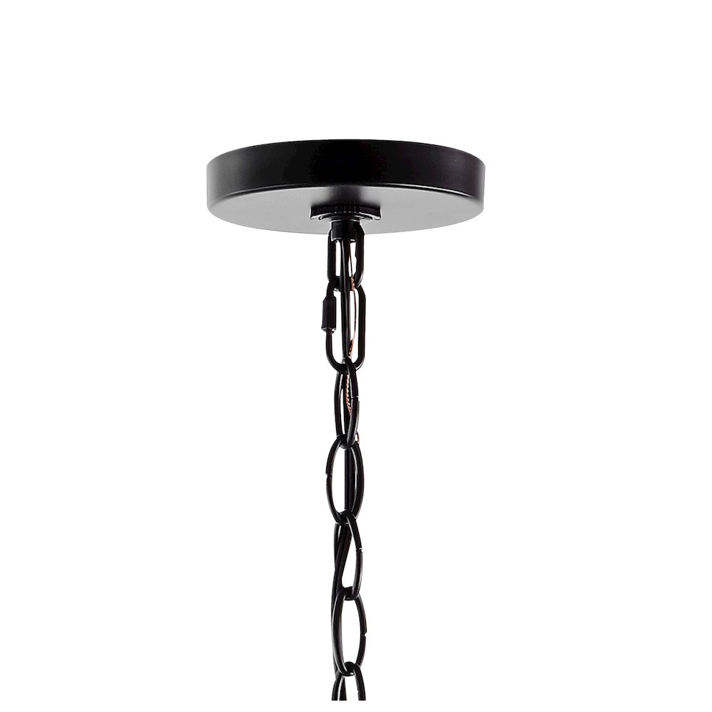 Wicklow Bohemian Farmhouse Iron Led Chandelier. Picture 4