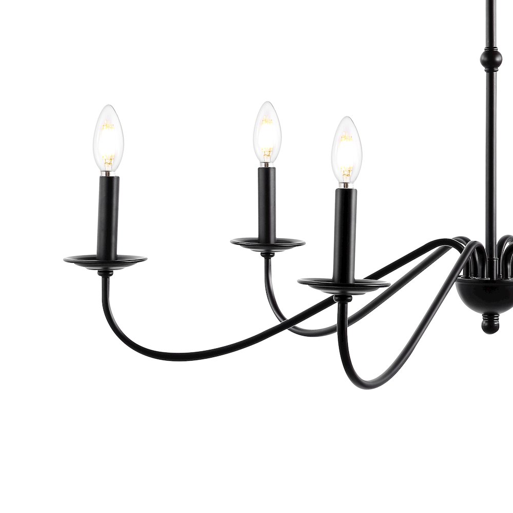 Wicklow Bohemian Farmhouse Iron Led Chandelier. Picture 3