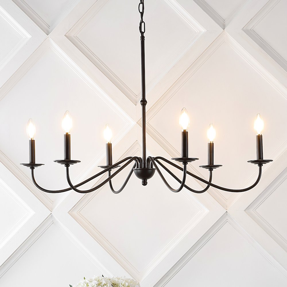 Wicklow Bohemian Farmhouse Iron Led Chandelier. Picture 9