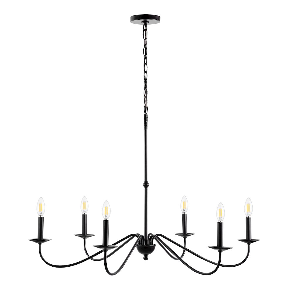 Wicklow Bohemian Farmhouse Iron Led Chandelier. Picture 2