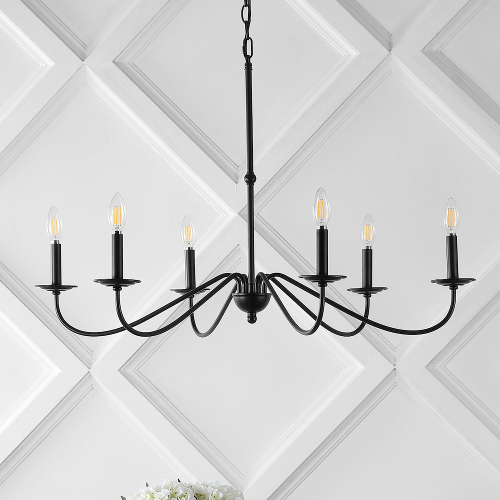 Wicklow Bohemian Farmhouse Iron Led Chandelier. Picture 7