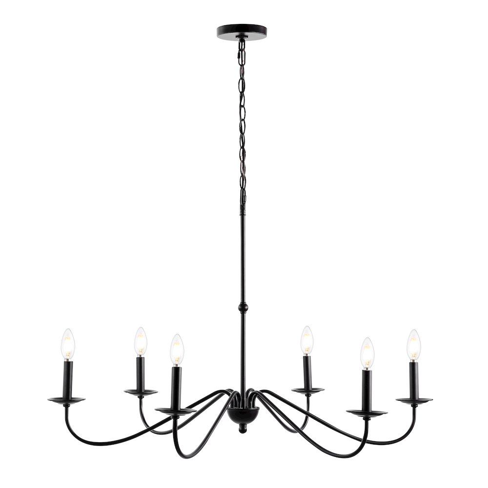 Wicklow Bohemian Farmhouse Iron Led Chandelier. Picture 1