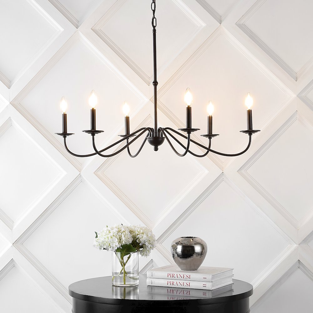 Wicklow Bohemian Farmhouse Iron Led Chandelier. Picture 5