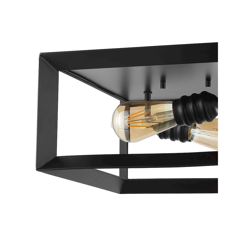 Marfa Square Iron Modern Farmhouse Led Flush Mount. Picture 3