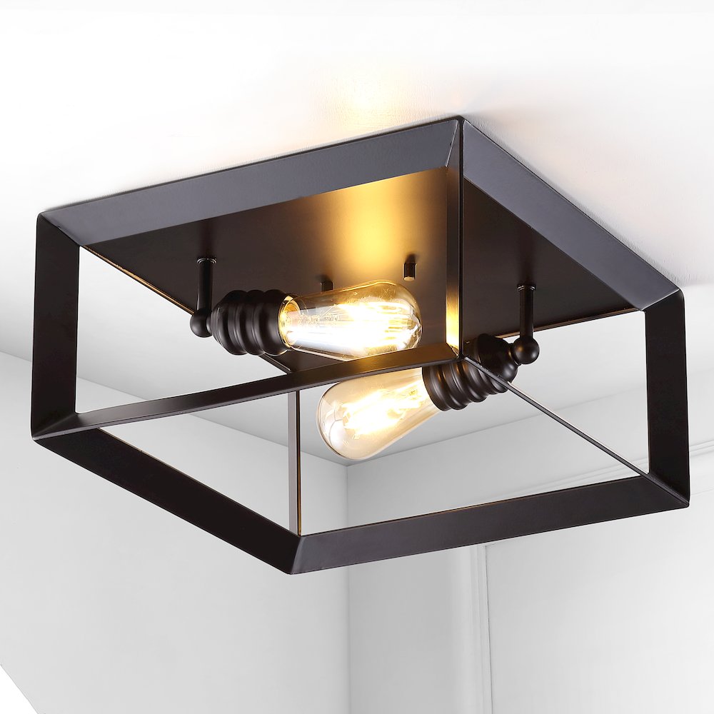 Marfa Square Iron Modern Farmhouse Led Flush Mount. Picture 7