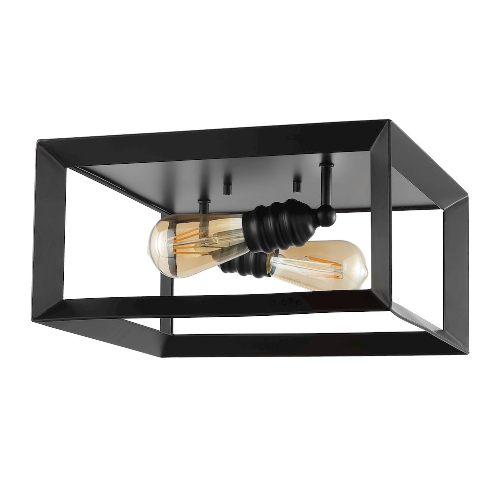 Marfa Square Iron Modern Farmhouse Led Flush Mount. Picture 2
