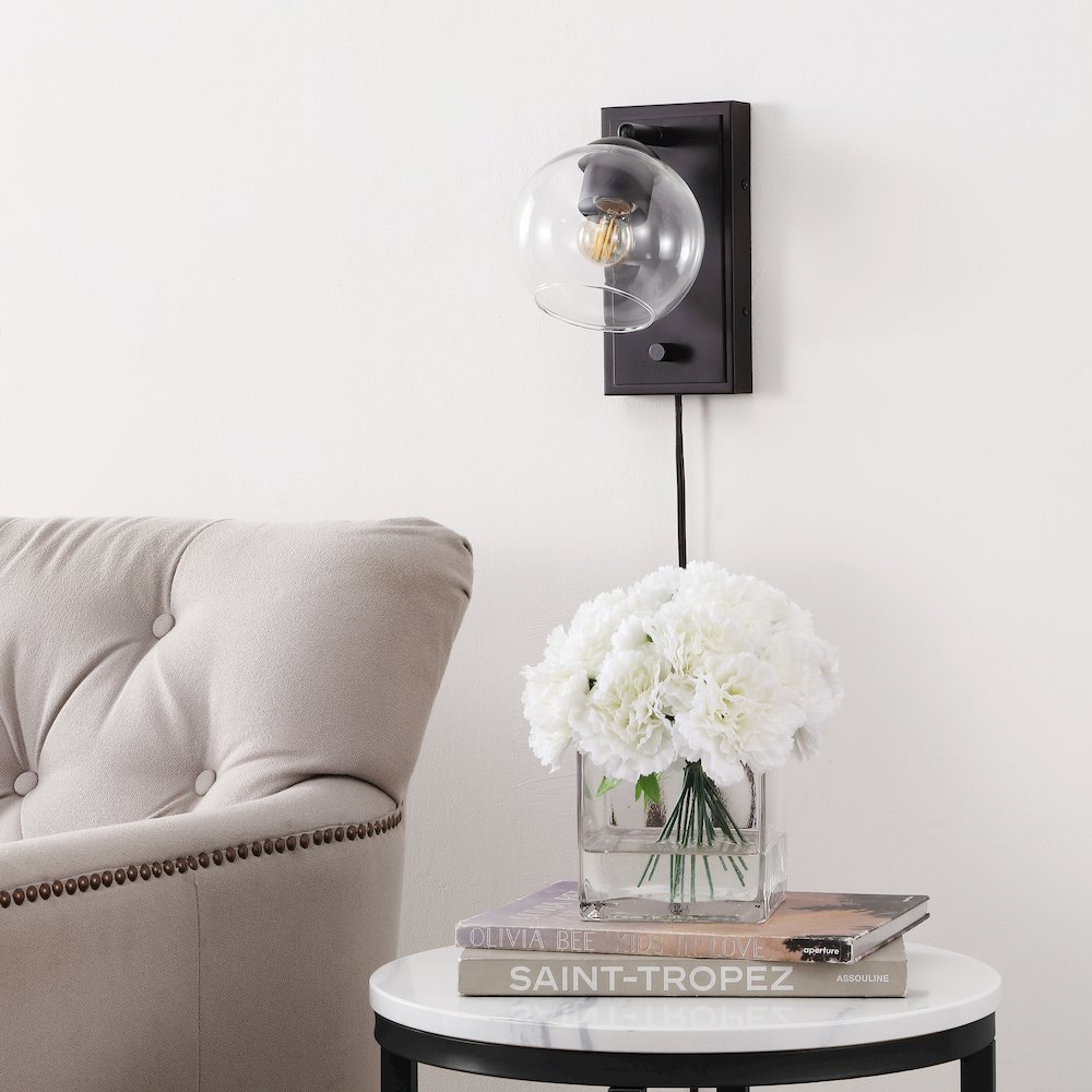 Hugo Minimalist Modern Plug In Or Hardwired Adjustable Iron Led Wall Sconce. Picture 3