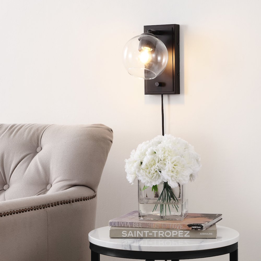 Hugo Minimalist Modern Plug In Or Hardwired Adjustable Iron Led Wall Sconce. Picture 2