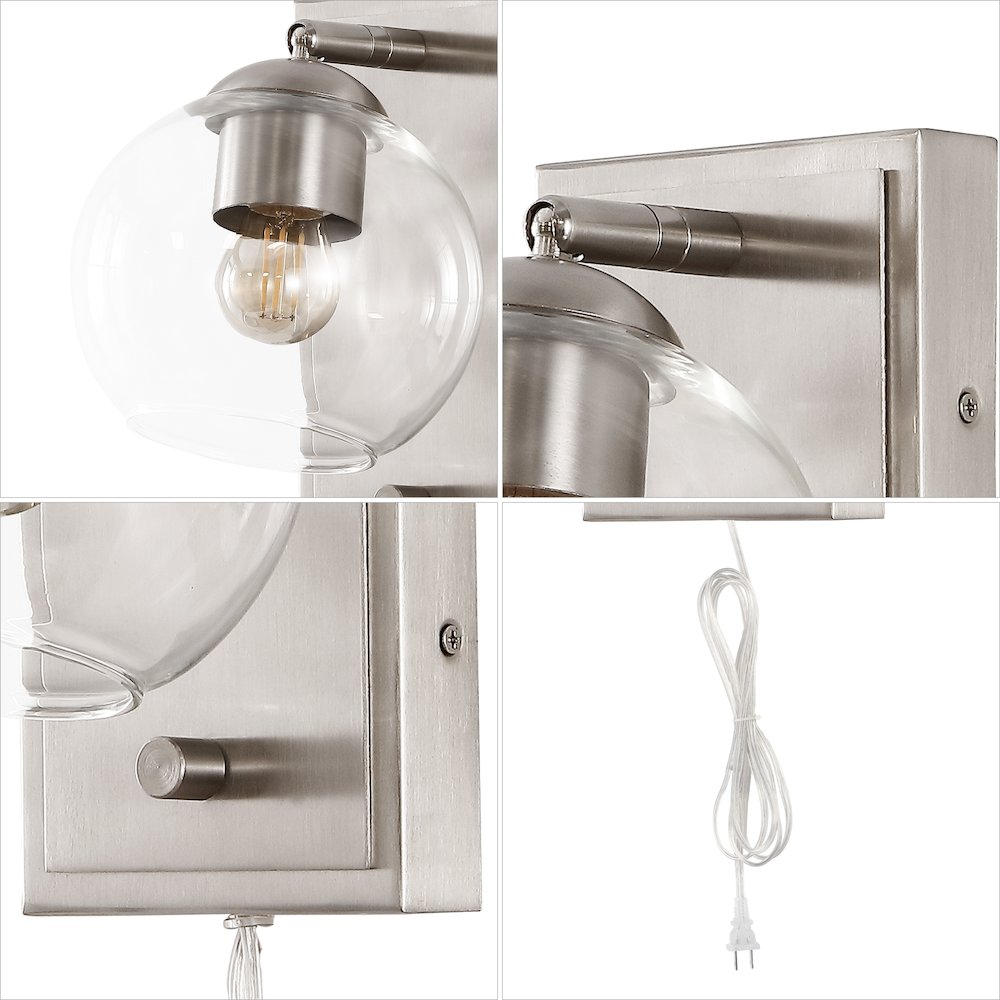 Hugo Minimalist Modern Plug In Or Hardwired Adjustable Iron Led Wall Sconce. Picture 4