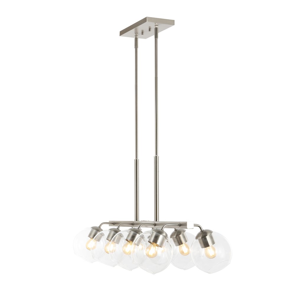 Julian Farmhouse Bohemian Iron/Glass Linear Led Pendant. Picture 7
