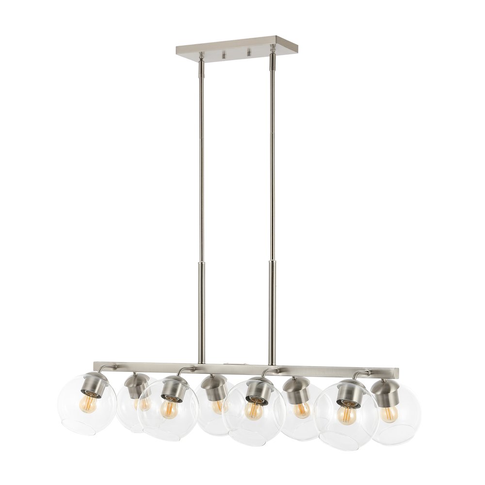 Julian Farmhouse Bohemian Iron/Glass Linear Led Pendant. Picture 1