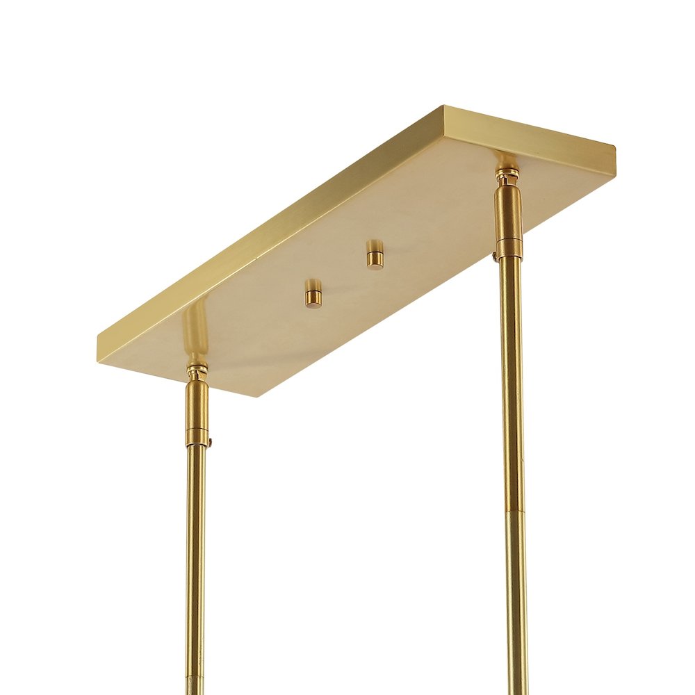 Luca Parisian Modern Glam Iron Globe Linear Led Pendant. Picture 4