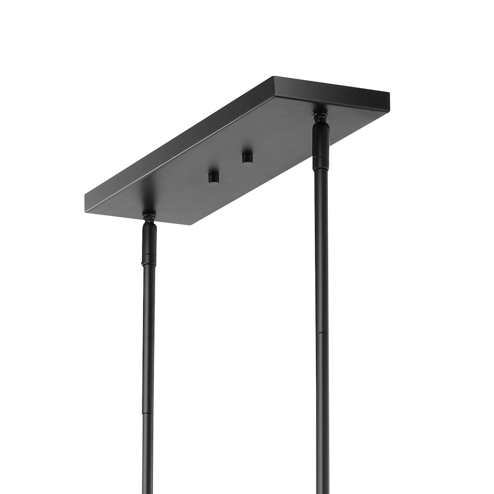 Luca Parisian Modern Glam Iron Globe Linear Led Pendant. Picture 4