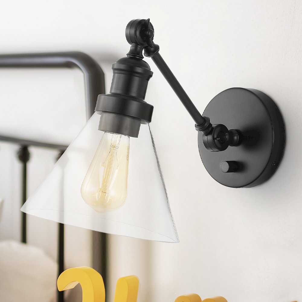 Cowie Iron/Glass Adjustable Led Wall Sconce. Picture 7