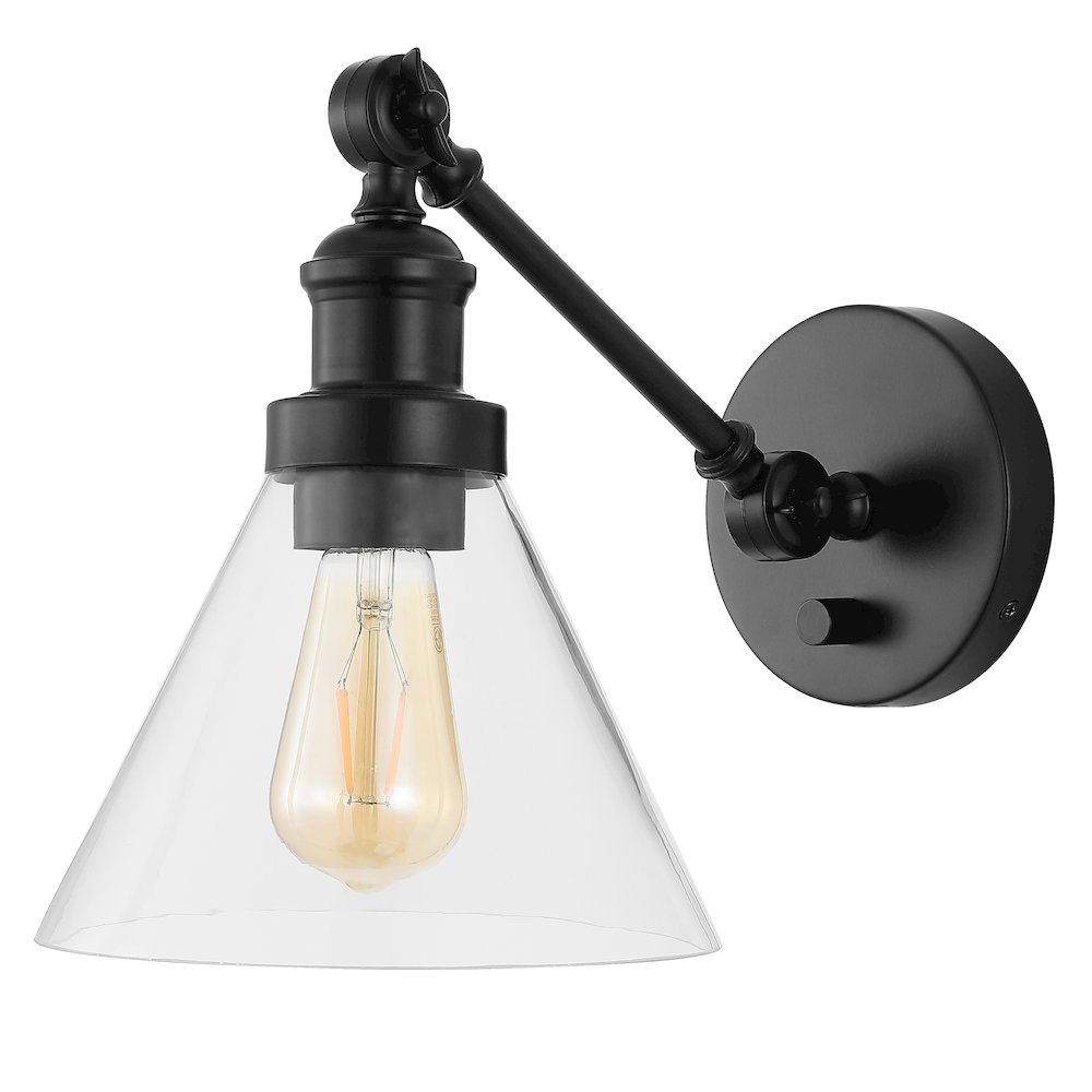 Cowie Iron/Glass Adjustable Led Wall Sconce. Picture 1