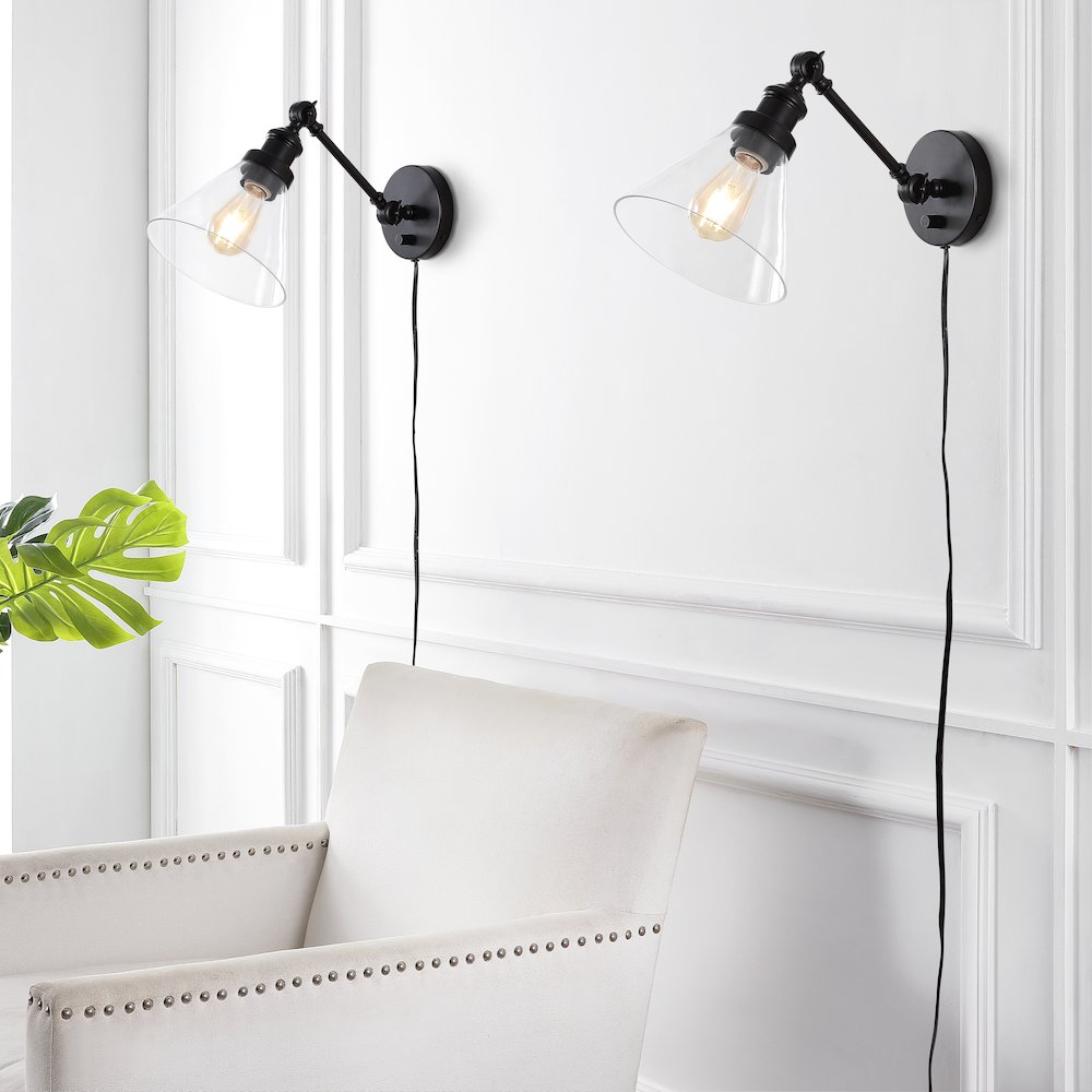 Cowie Iron/Glass Adjustable Led Wall Sconce (Set Of 2). Picture 5