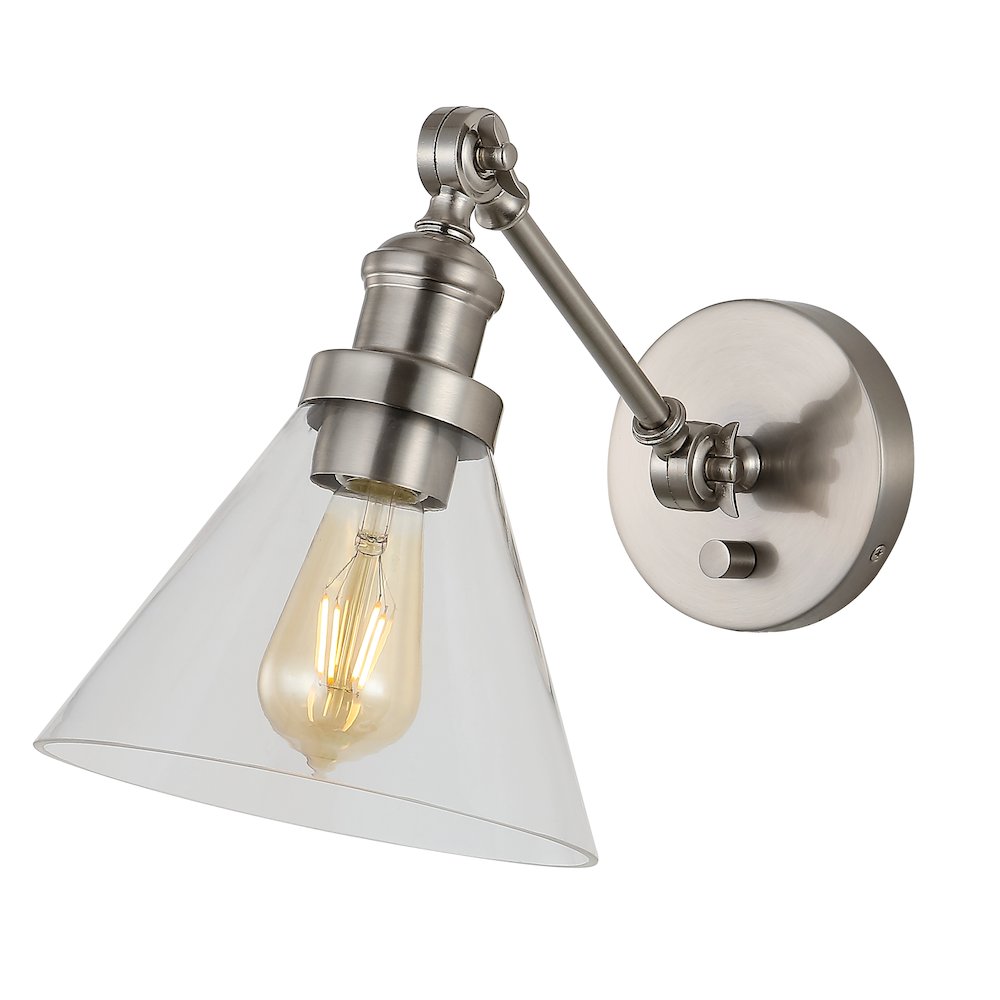 Cowie Iron/Glass Adjustable Led Wall Sconce. Picture 5