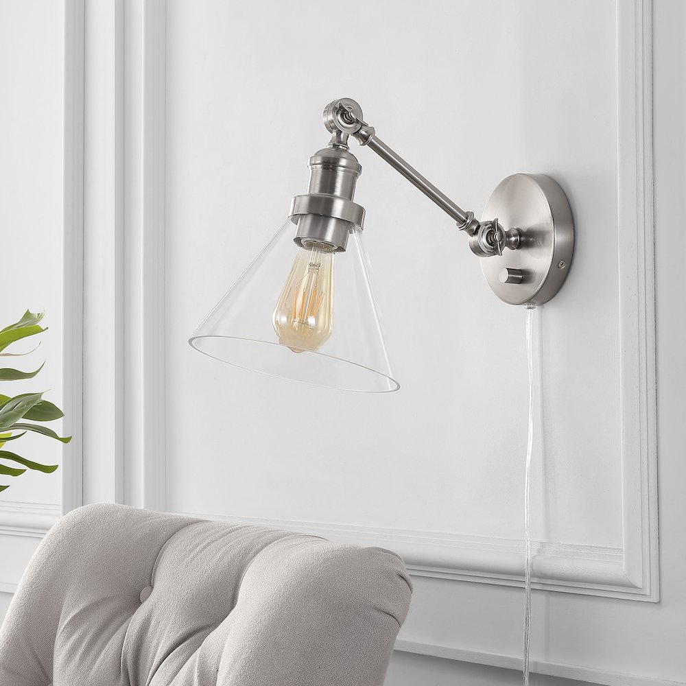 Cowie Iron/Glass Adjustable Led Wall Sconce. Picture 4