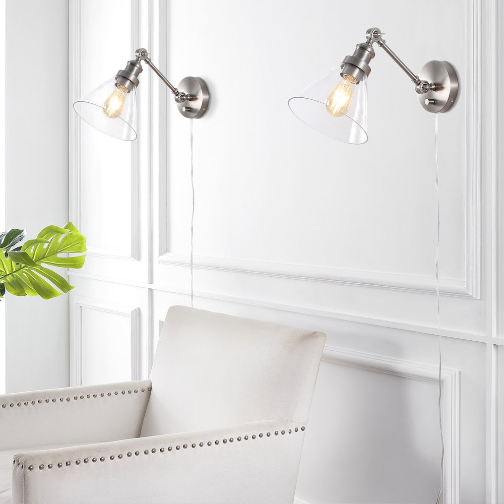 Cowie Iron/Glass Adjustable Led Wall Sconce (Set Of 2). Picture 5