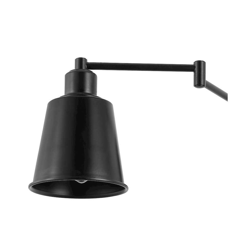 Cary Iron Contemporary Swing Arm Led Wall Sconce. Picture 2
