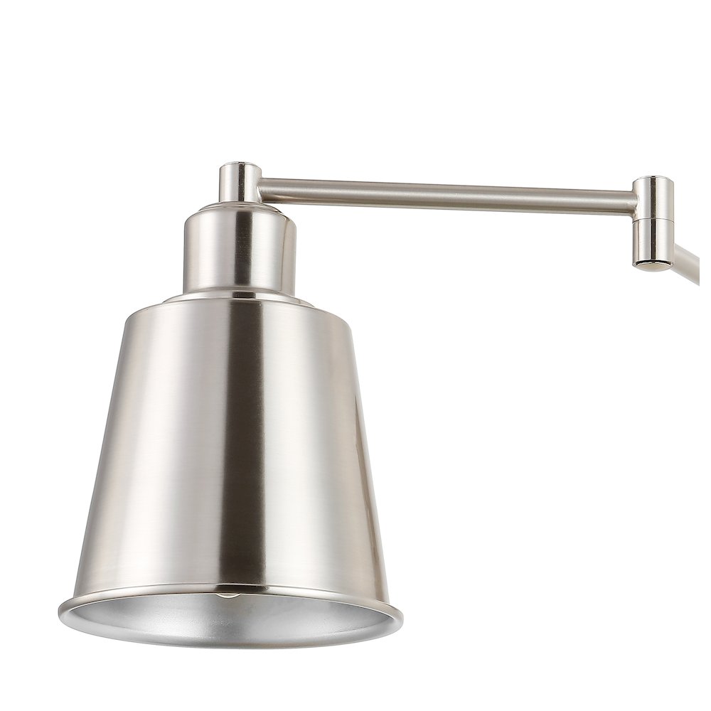 Cary Iron Contemporary Swing Arm Led Wall Sconce. Picture 2