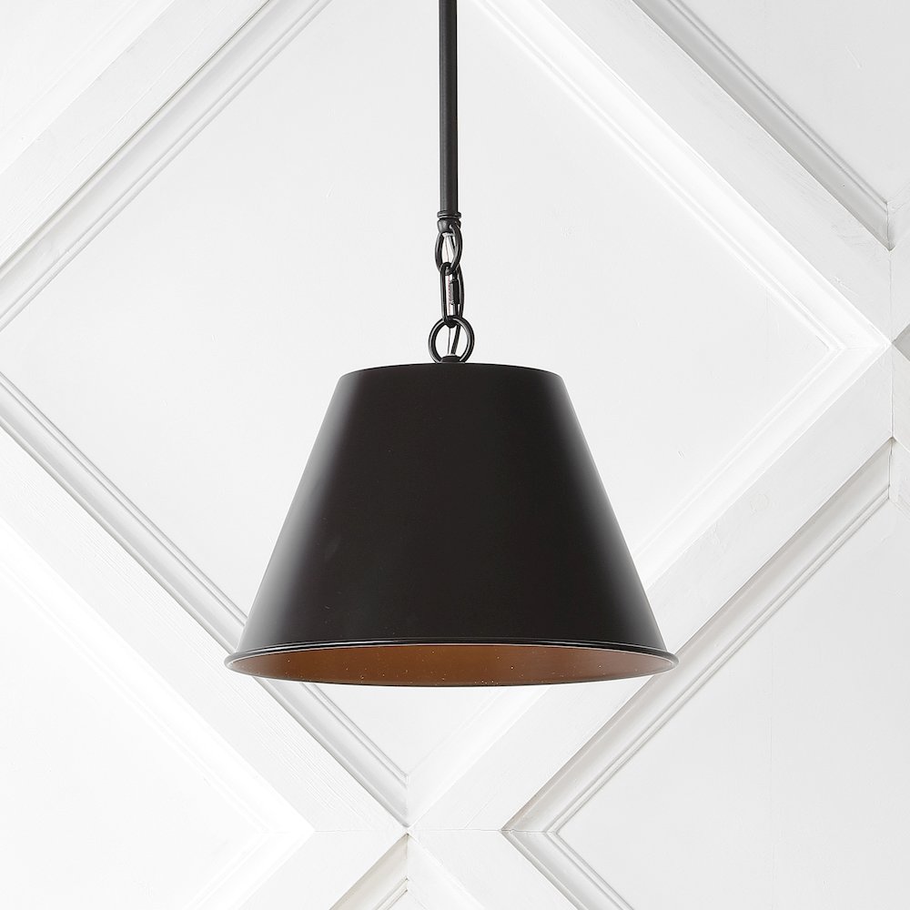 Harper Industrial Farmhouse Iron Led Pendant. Picture 8
