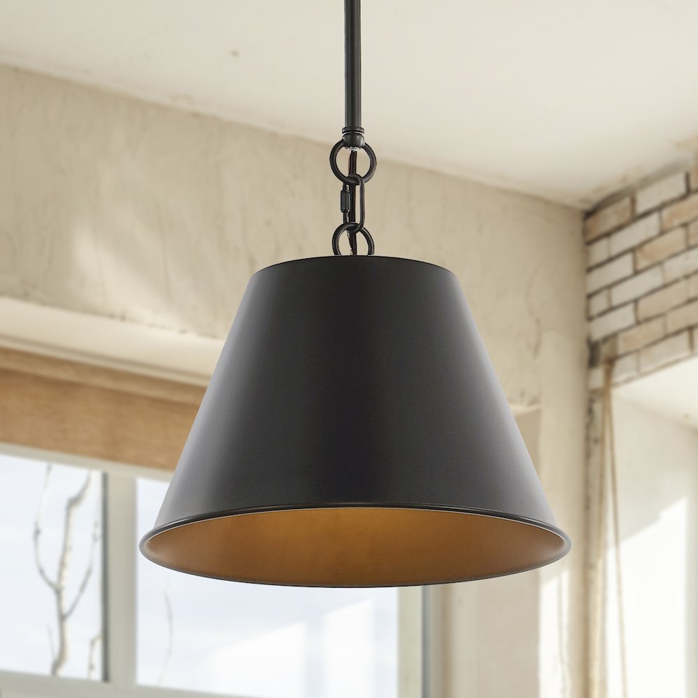 Harper Industrial Farmhouse Iron Led Pendant. Picture 9
