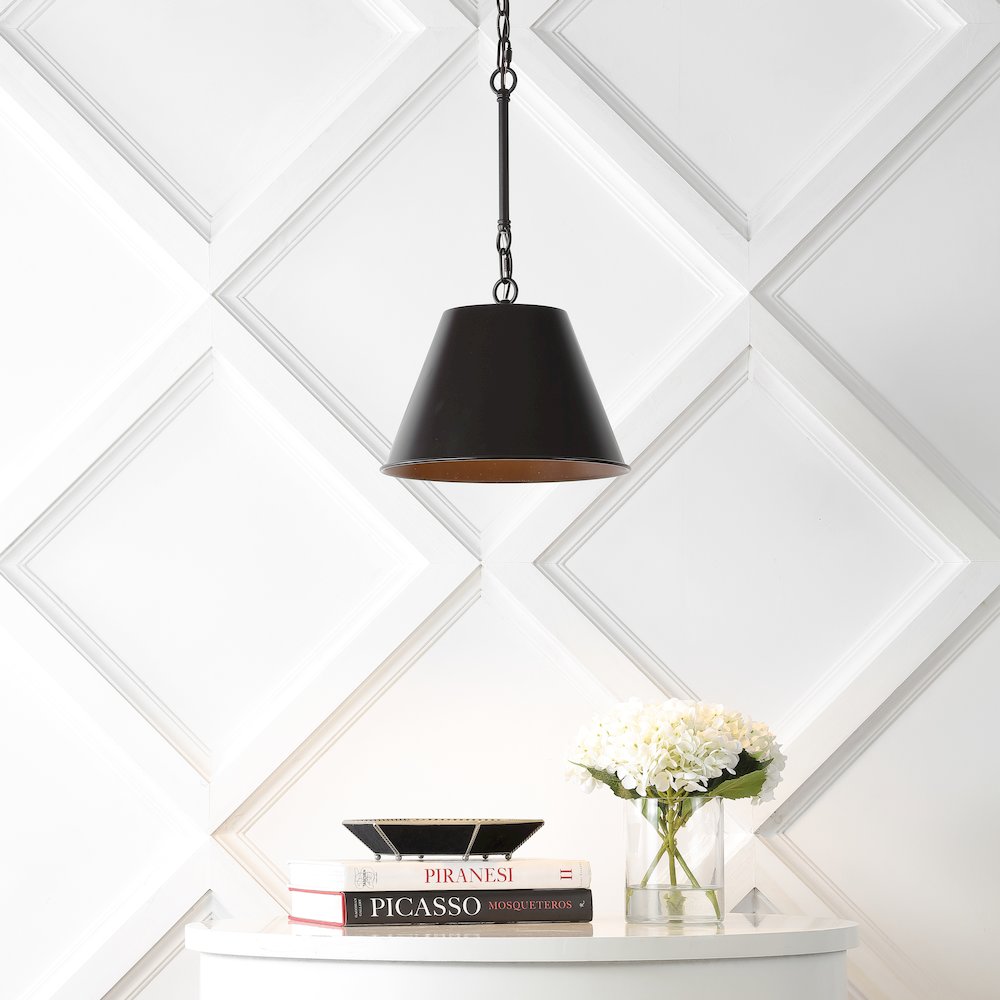 Harper Industrial Farmhouse Iron Led Pendant. Picture 5