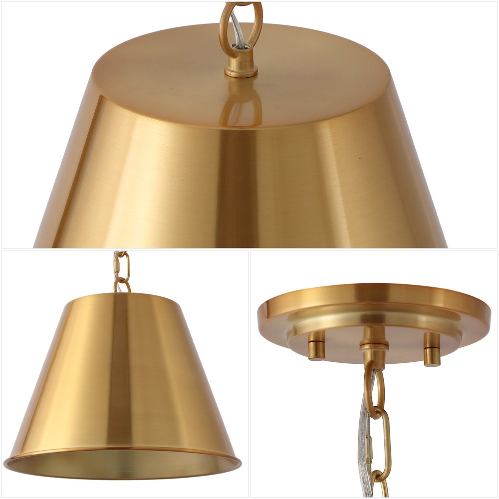 Harper Industrial Farmhouse Tapered Cone Empire Metal LED Pendant. Picture 4