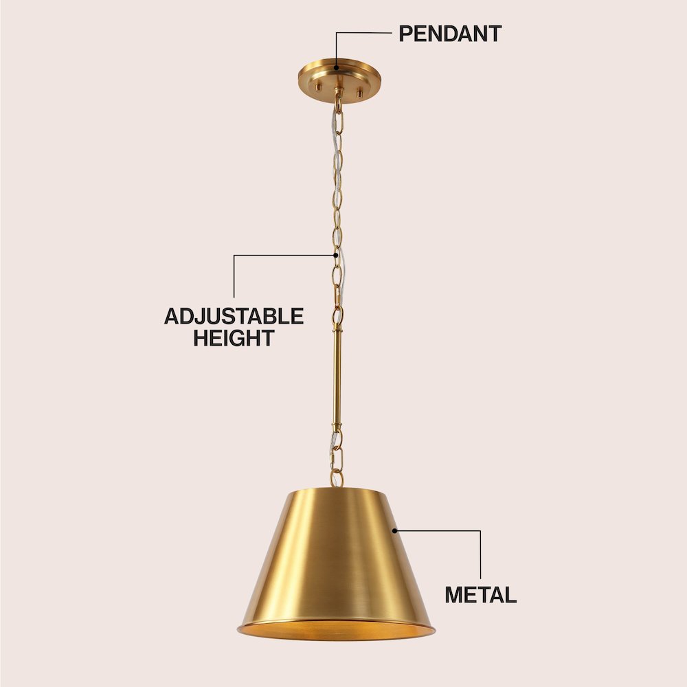 Harper Industrial Farmhouse Tapered Cone Empire Metal LED Pendant. Picture 3