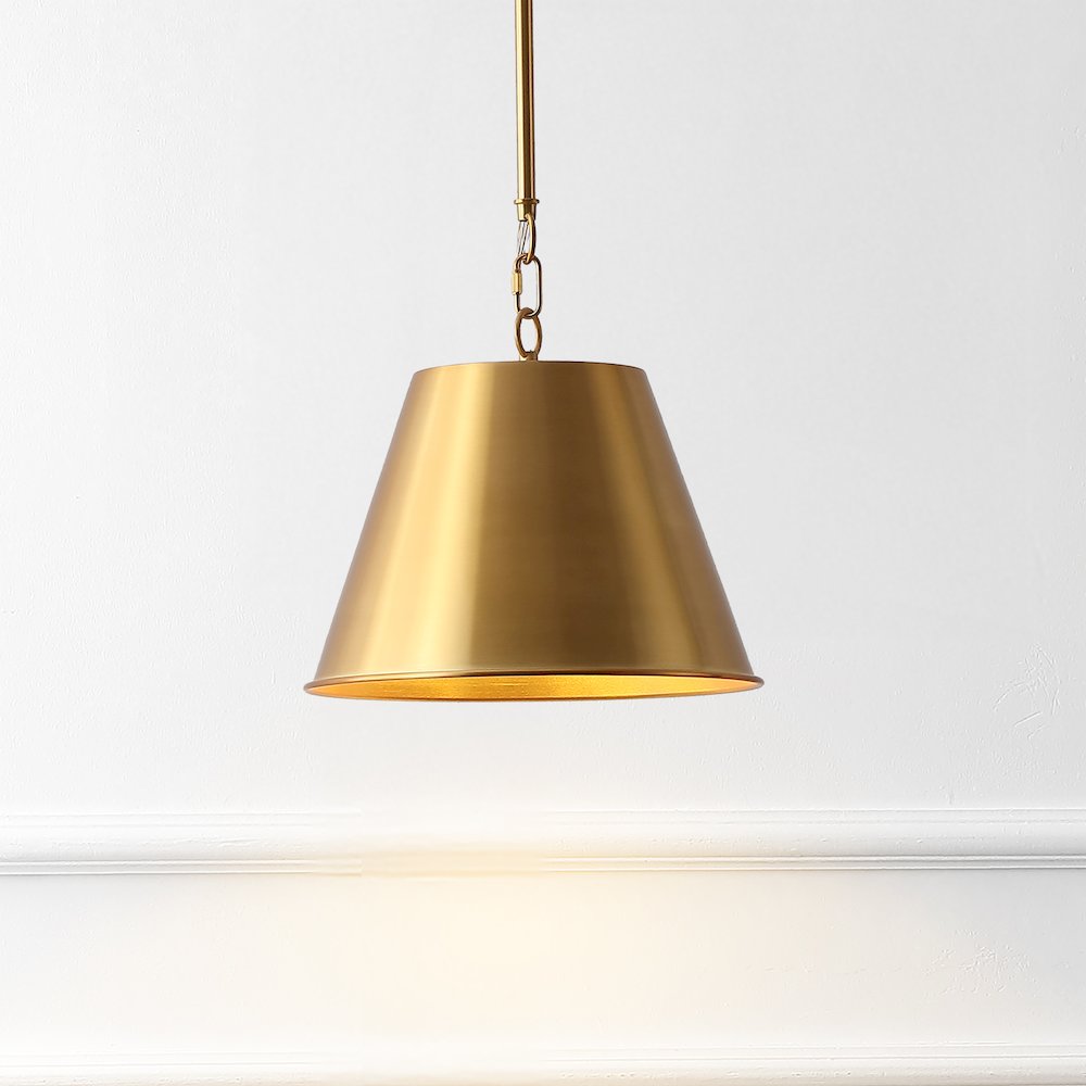 Harper Industrial Farmhouse Tapered Cone Empire Metal LED Pendant. Picture 2