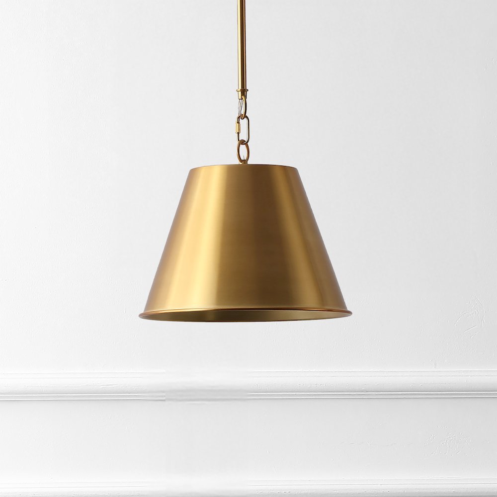 Harper Industrial Farmhouse Tapered Cone Empire Metal LED Pendant. Picture 11