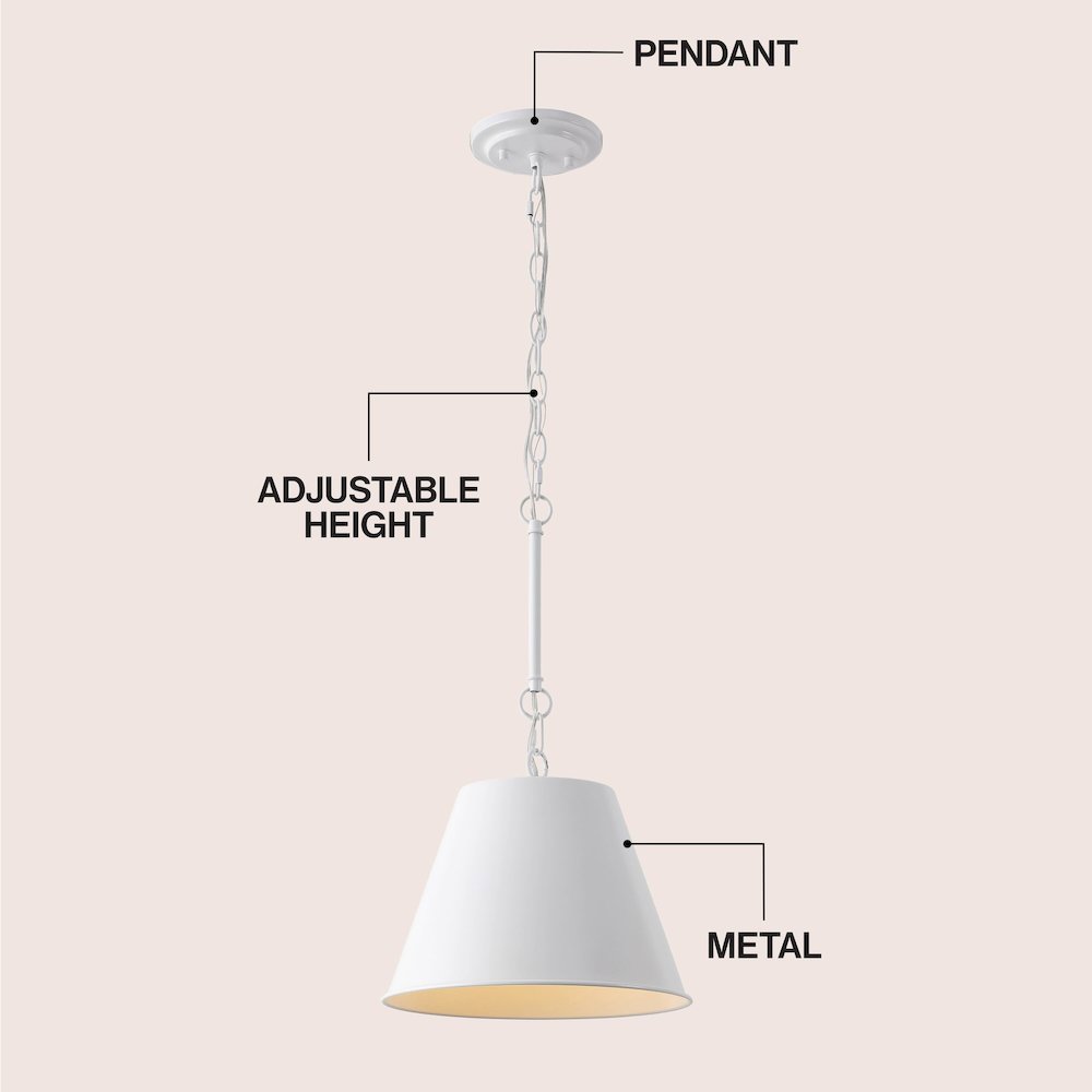 Harper Industrial Farmhouse Tapered Cone Empire Metal LED Pendant. Picture 3