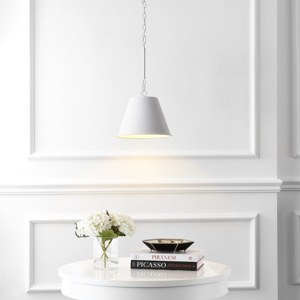Harper Industrial Farmhouse Tapered Cone Empire Metal LED Pendant. Picture 7