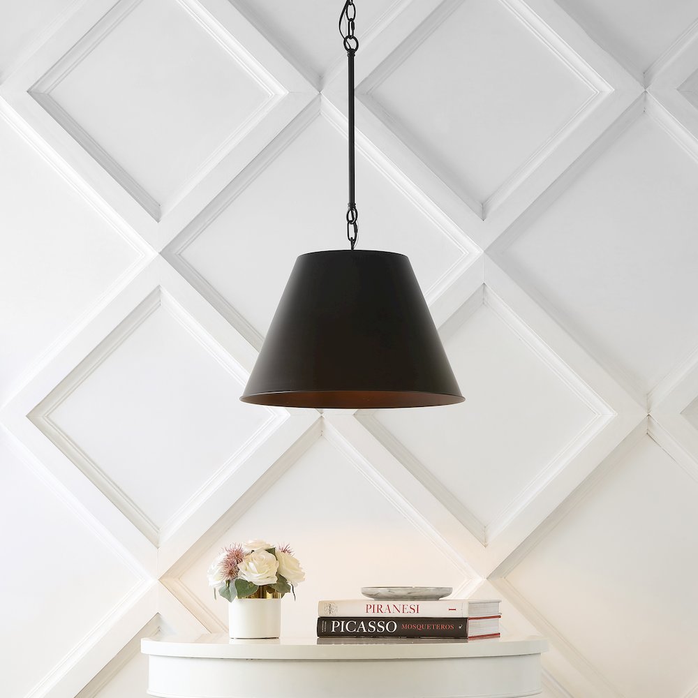 Harper Industrial Farmhouse Iron Led Pendant. Picture 4