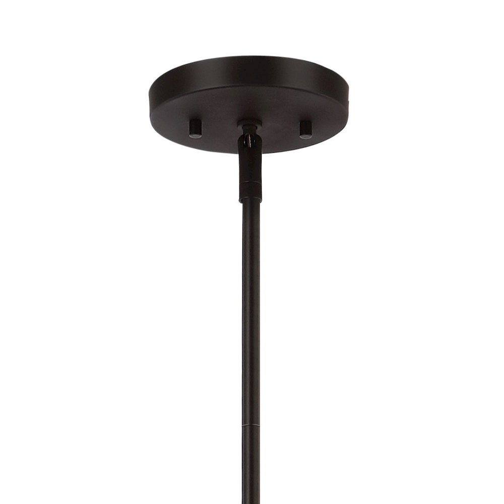 Avery Industrial Farmhouse Rustic Iron/Glass Linear Led Pendant. Picture 3