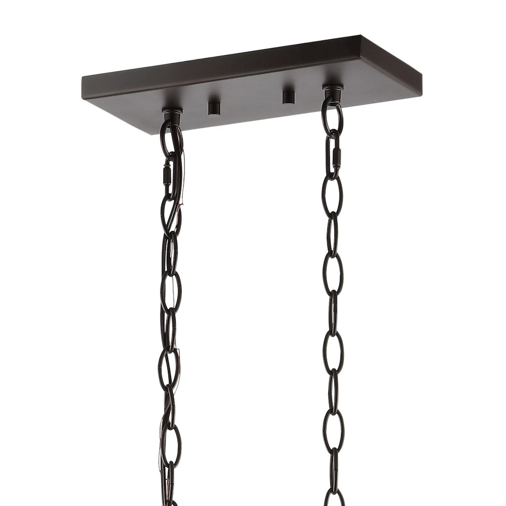 Jayden Industrial Farmhouse Iron/Glass Linear Led Pendant. Picture 3