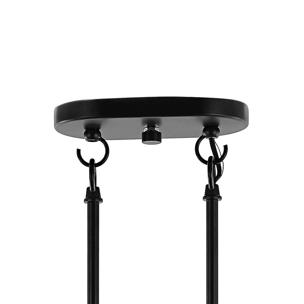 Caleb Industrial Farmhouse Iron/Glass Linear Led Pendant. Picture 4