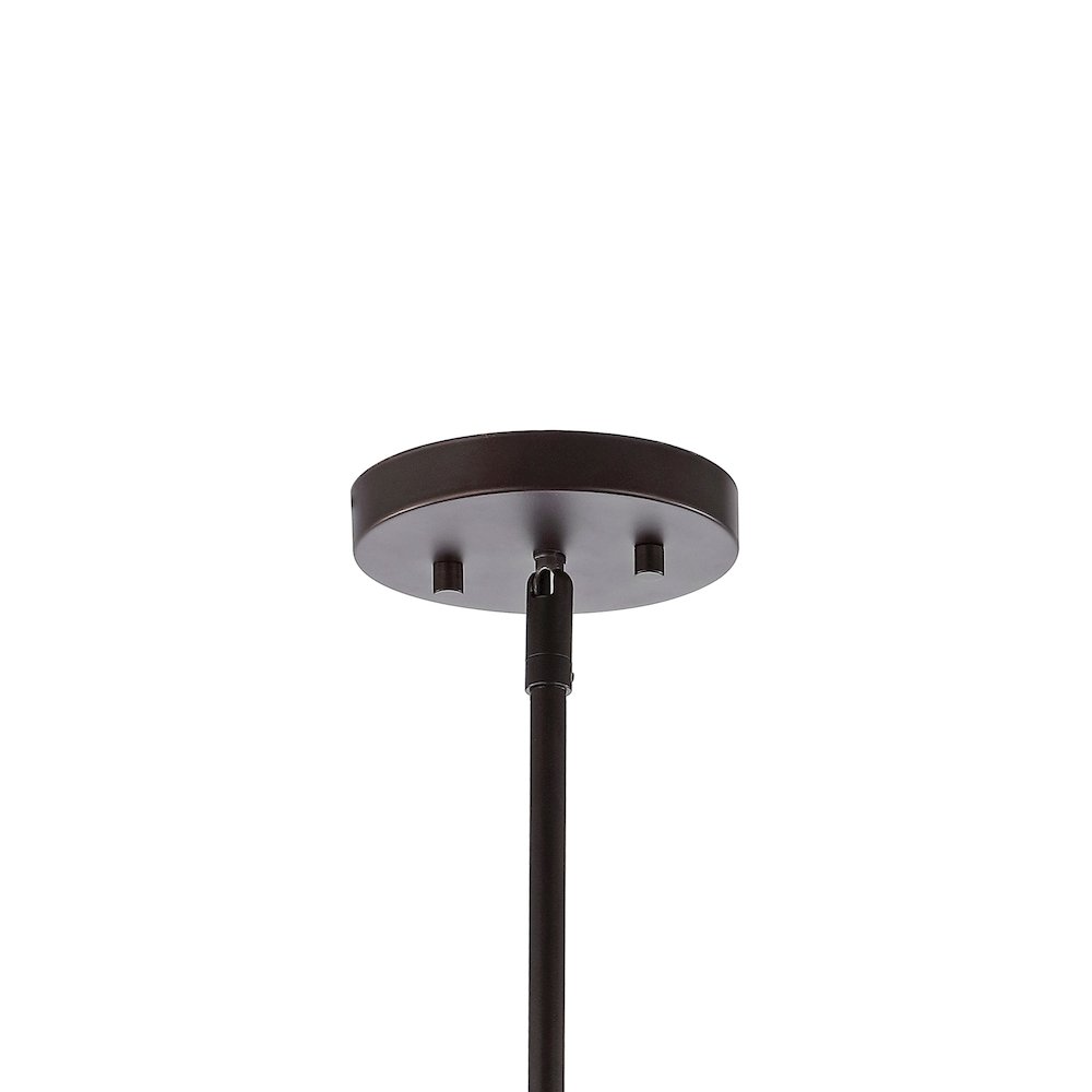 Hayes Industrial Farmhouse Iron/Glass Led Pendant. Picture 3