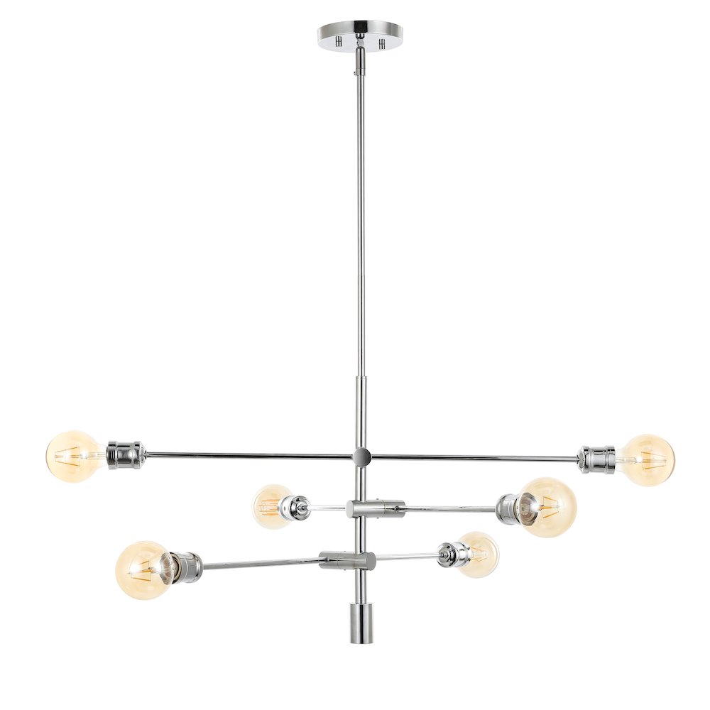 Atlas Modern Vintage Iron Arm Adjustable Led Chandelier. Picture 1