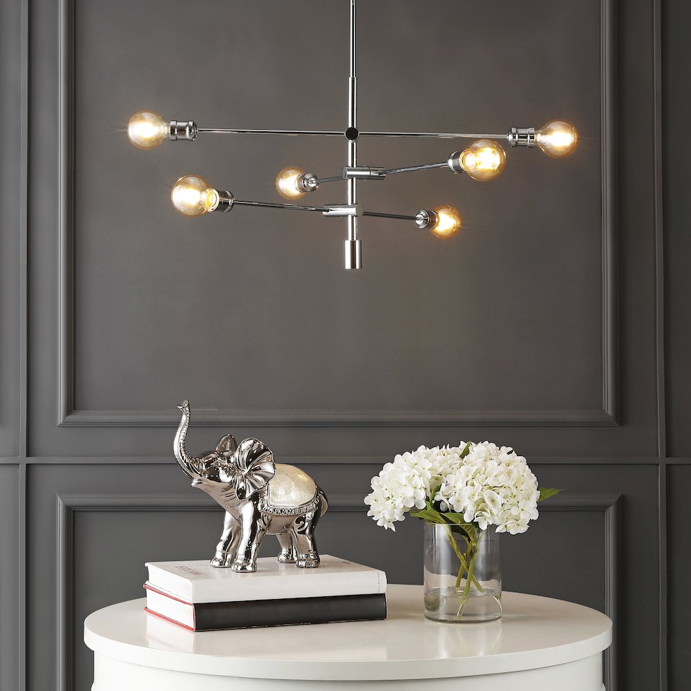 Atlas Modern Vintage Iron Arm Adjustable Led Chandelier. Picture 4