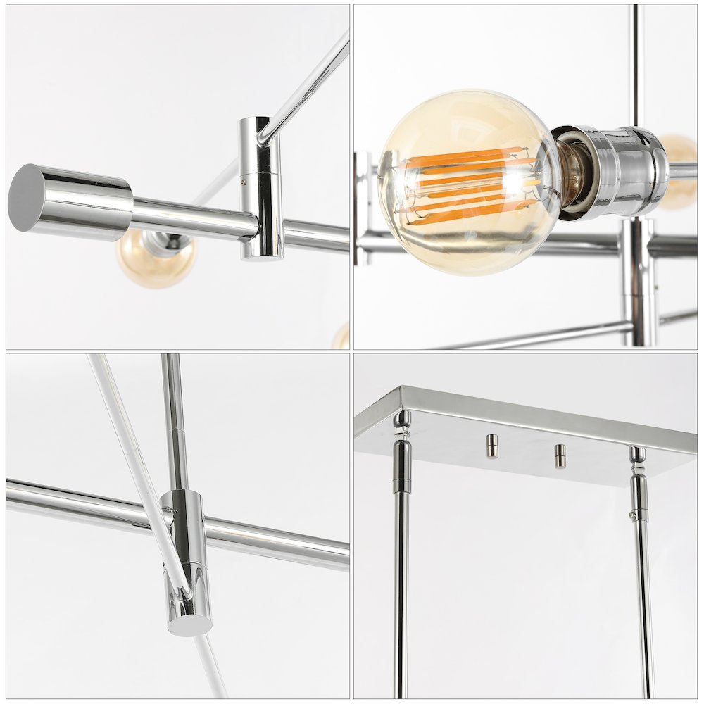 Atlas Modern Vintage Iron Arm Adjustable Led Chandelier. Picture 7
