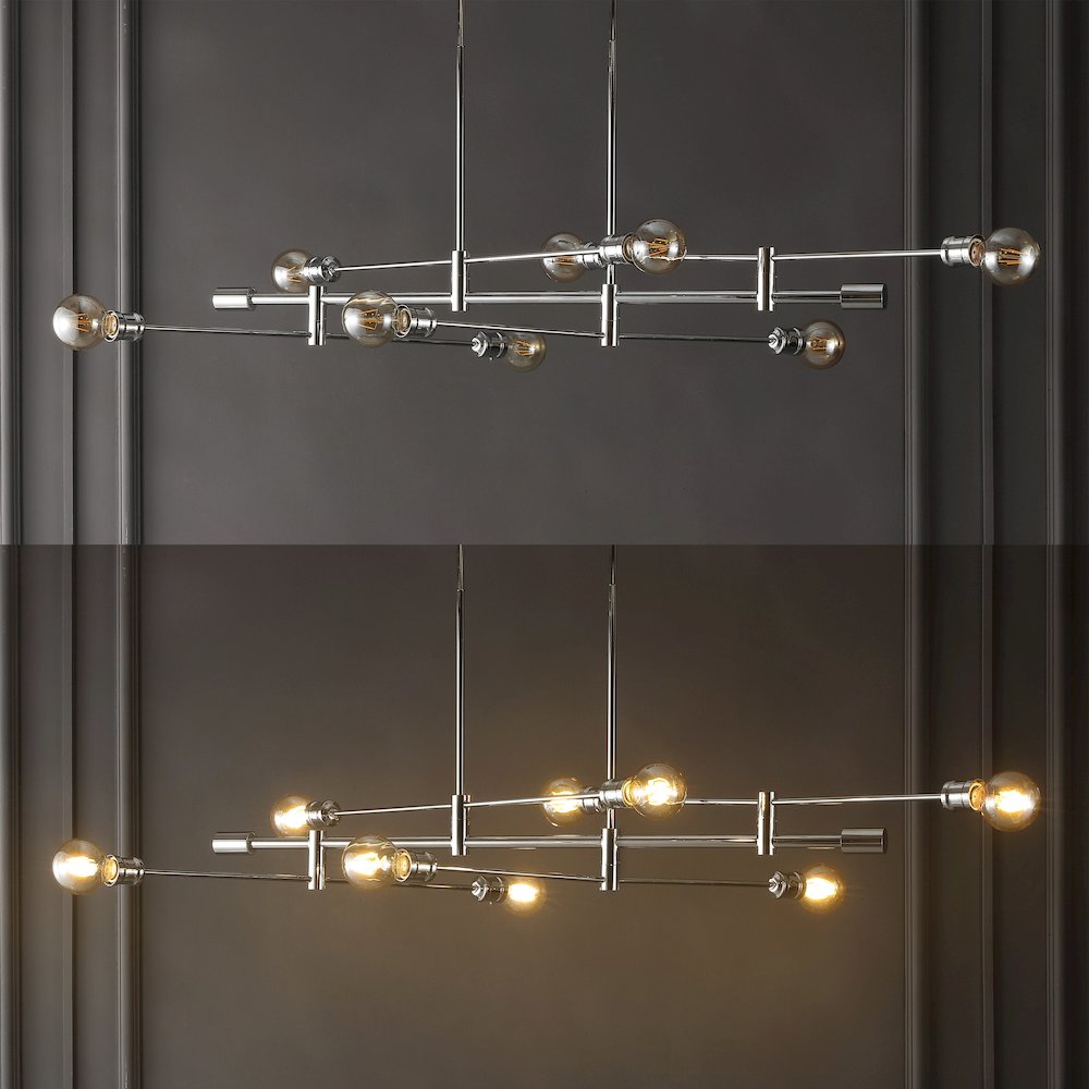 Atlas Modern Vintage Iron Arm Adjustable Led Chandelier. Picture 11