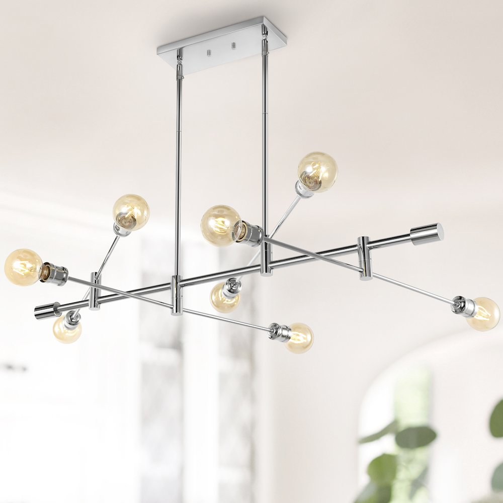 Atlas Modern Vintage Iron Arm Adjustable Led Chandelier. Picture 10