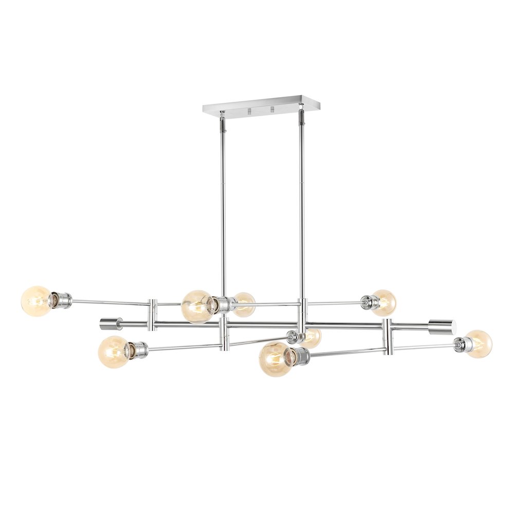 Atlas Modern Vintage Iron Arm Adjustable Led Chandelier. Picture 1